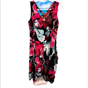 Connected Apparel dress Size 8 multi color